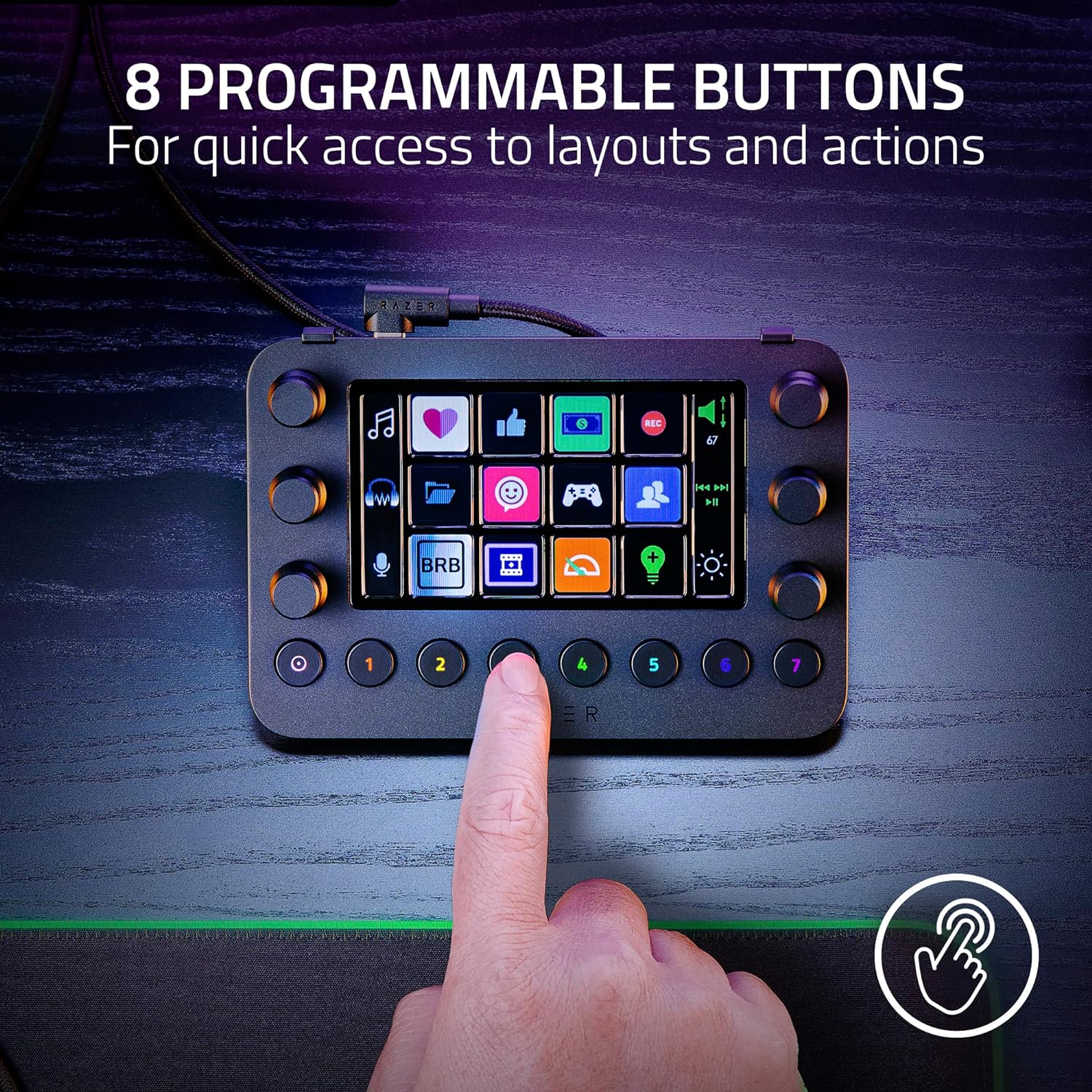 Razer Stream Controller: All-In-One Keypad for Streaming - 12 Haptic Switchblade Keys - 6 Tactile Analog Dials - 8 Programmable Buttons - Designed for PC & Mac Razer Stream Controller: All-In-One Keypad for Streaming - 12 Haptic Switchblade Keys - 6 Tactile Analog Dials - 8 Programmable Buttons - Designed for PC & Mac